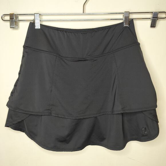FootJoy Black Skort Layered Skirt Tennis Golf Pickleball - Picture 1 of 7